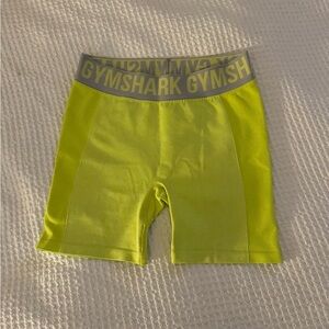 Gymshark yellow biker shorts mid thigh length! Only worn once 💛